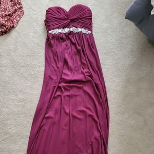 Evening dress...Size 3 worn 1 tine...Wine color